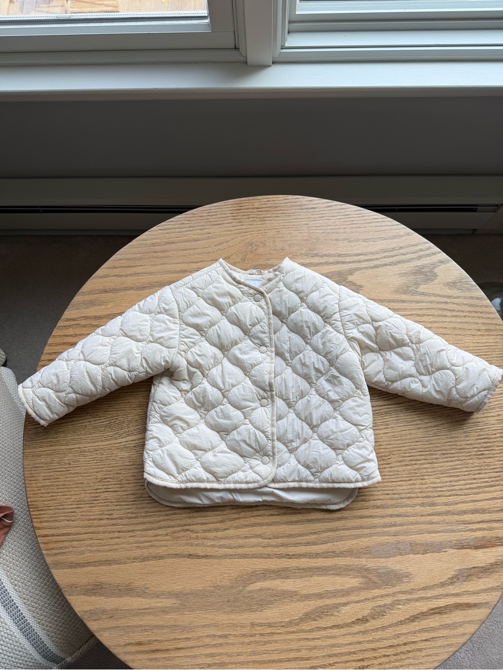 Kids Zara Quilted Cream Jacket - 12-18 mo